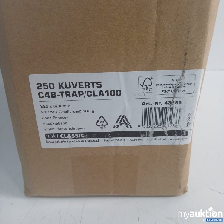 Artikel Nr. 469030 Artikel Nr. 469030: ÖKI CLASSIC 250 Kuverts C4B-TRAP/CLA100 229 x 324 mm ohne Fenster 250Stk