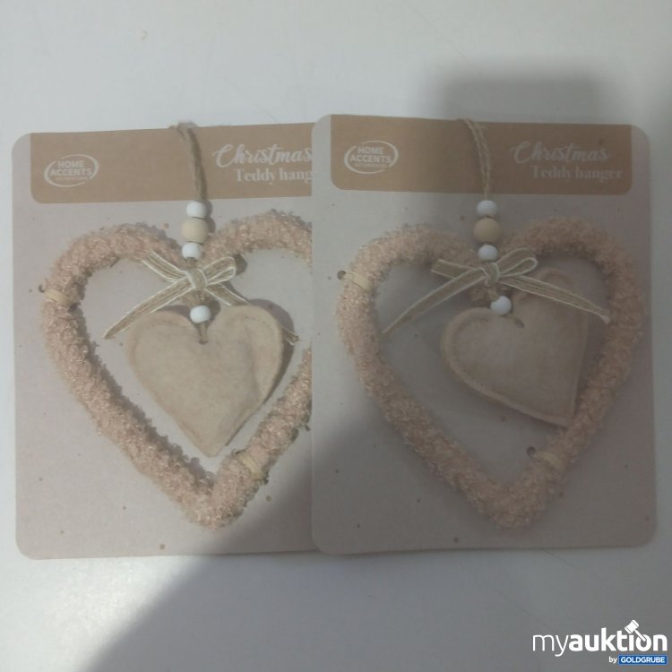 Artikel Nr. 912030 Artikel Nr. 912030: Christmas Teddy Anhänger 2Stk Herz Braun