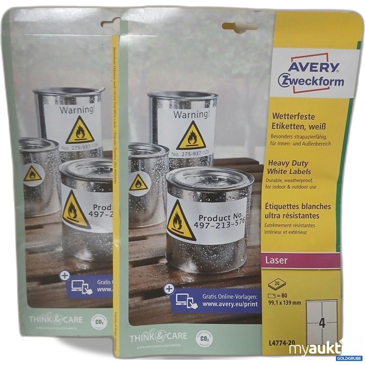 Artikel Nr. 913030: Avery Zweckform Wetterfeste Etiketten 20 Blatt