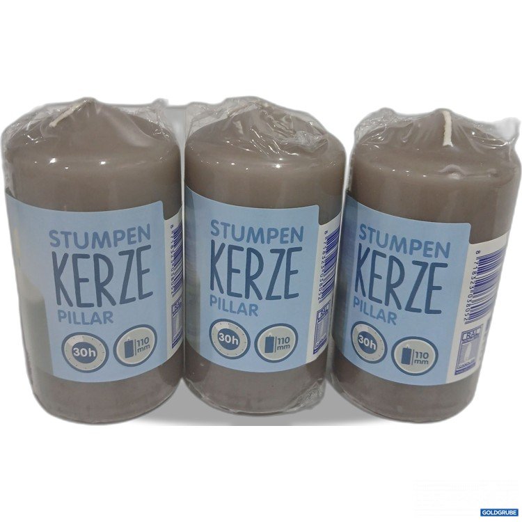 Artikel Nr. 929030: Stumpen Kerze 110mm 30h grau  