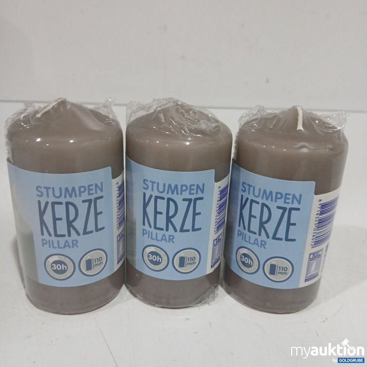 Artikel Nr. 929030: Stumpen Kerze 110mm 30h grau  
