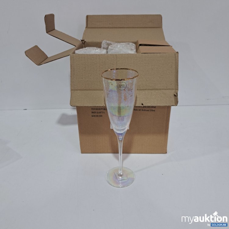 Artikel Nr. 817031 Artikel Nr. 817031: Butlers 66309, 6x Champagner Fluten Perlmutt Optik mit Goldrand