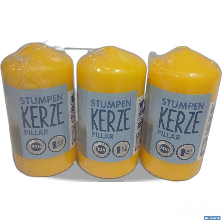 Artikel Nr. 929031: Stumpen Kerze 110mm 30h gelb  