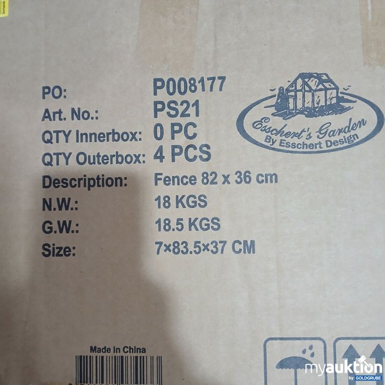 Artikel Nr. 962031: Esschert's Garden Beetzaun Gusseisen 4stk