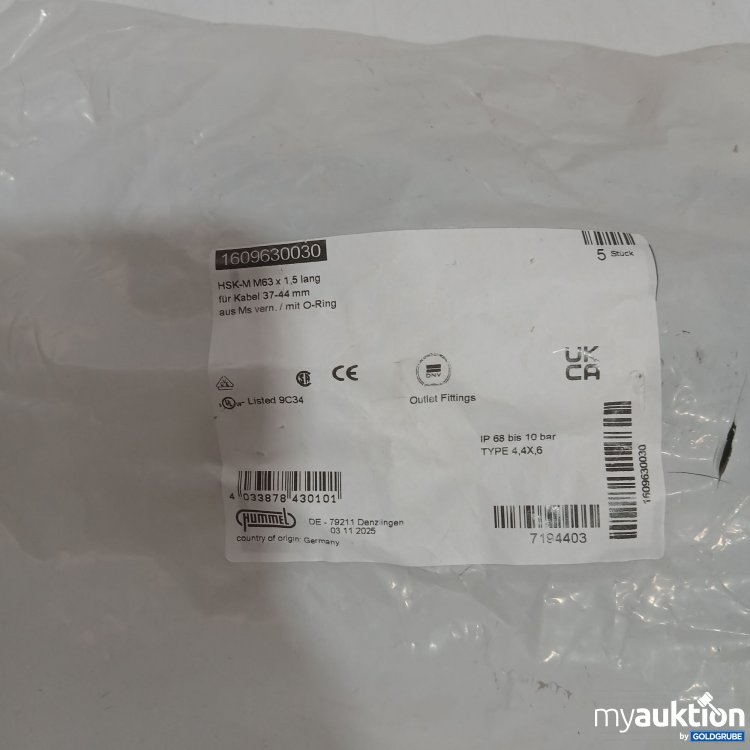 Artikel Nr. 987031 Artikel Nr. 987031: Hummel HSK-M M63x1,5 lang für Kabel 37x44mm