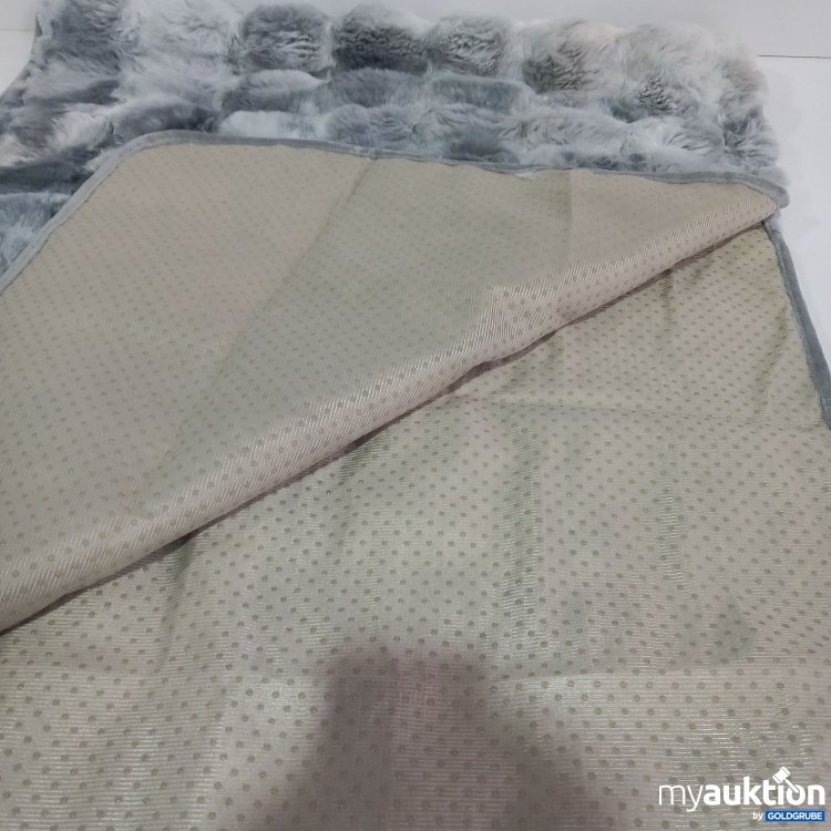 Artikel Nr. 361032: Teppich Läufer Felloptik grau mit Antirutschnoppen 170x70 cm