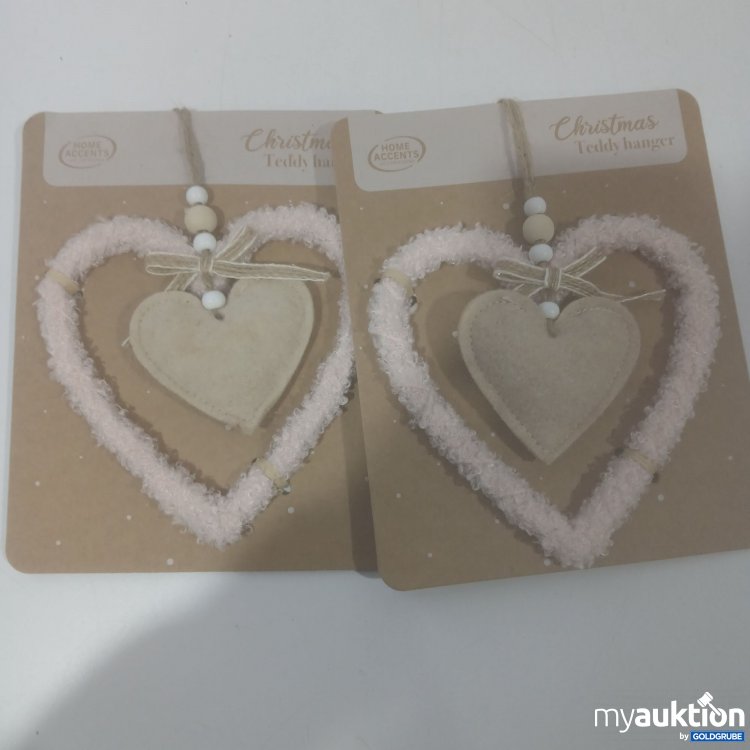 Artikel Nr. 912032 Artikel Nr. 912032: Christmas Teddy Anhänger 2Stk Herz Rosa