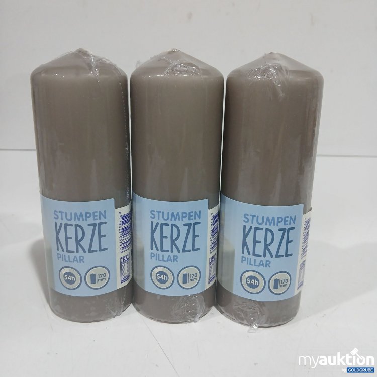 Artikel Nr. 929032: Stumpen Kerze 170mm 54h grau 