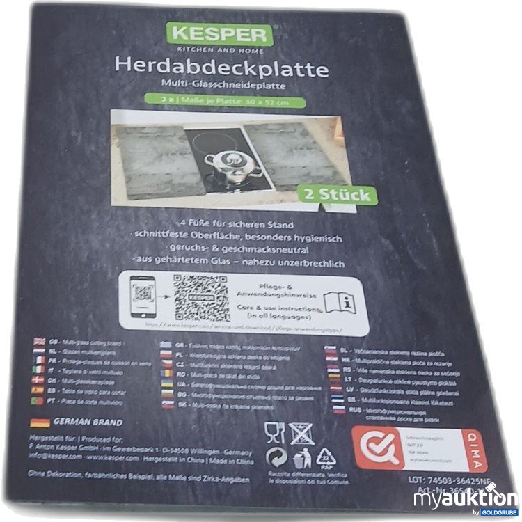 Artikel Nr. 983032: KESPER Herdabdeckplatte 2stk 30x52cm 