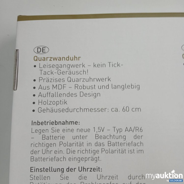 Artikel Nr. 447033 Artikel Nr. 447033: Mebus Quarzwanduhr