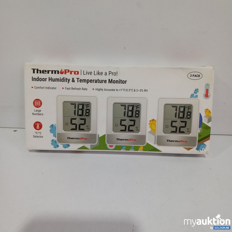 Artikel Nr. 822033 Artikel Nr. 822033: Therm Pro Temperatur Monitor Indoor Humidity 3er Pack