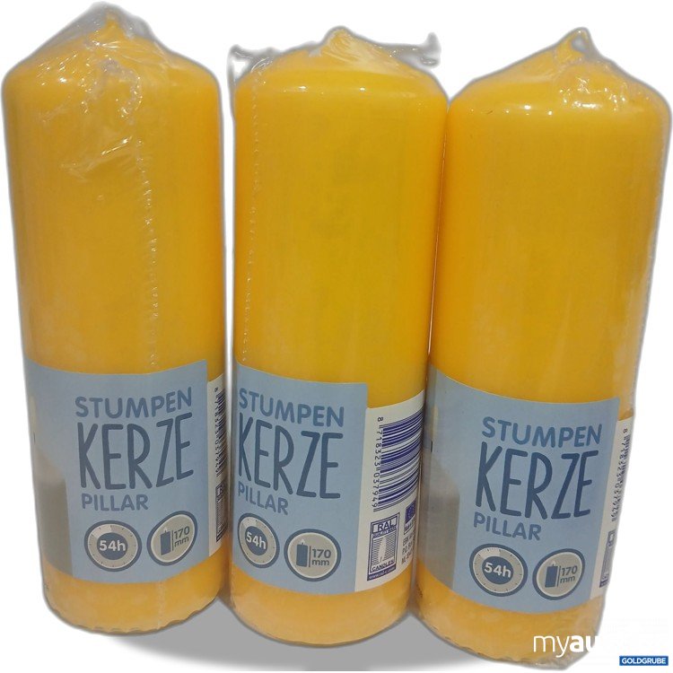 Artikel Nr. 929033: Stumpen Kerze 170mm 54h gelb 