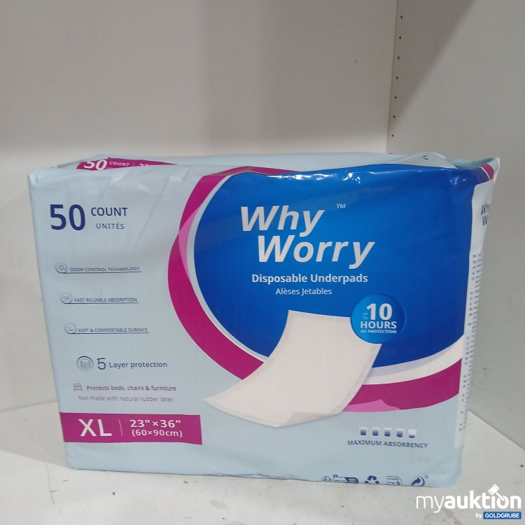 Artikel Nr. 990033 Artikel Nr. 990033: Why Worry Einweg Betteinlagen 5 stk