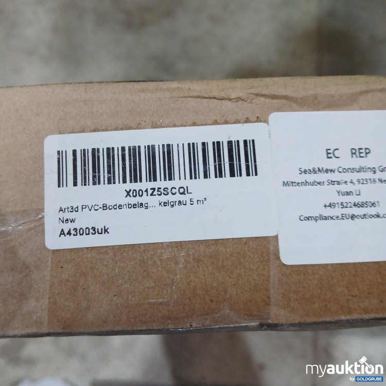 Artikel Nr. 888034 Artikel Nr. 888034: Art 3D PVC-Bodenbelag kelgrau 5m ca. 91x15cm