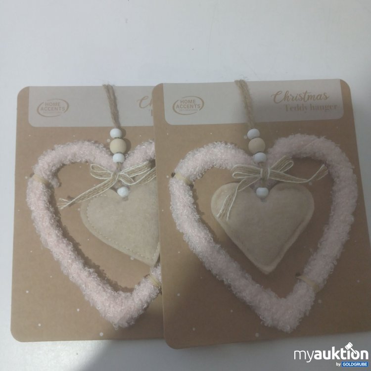 Artikel Nr. 912034 Artikel Nr. 912034: Christmas Teddy Anhänger 2Stk Herz Rosa