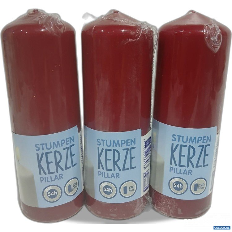 Artikel Nr. 929034: Stumpen Kerze 170mm 54h rot 