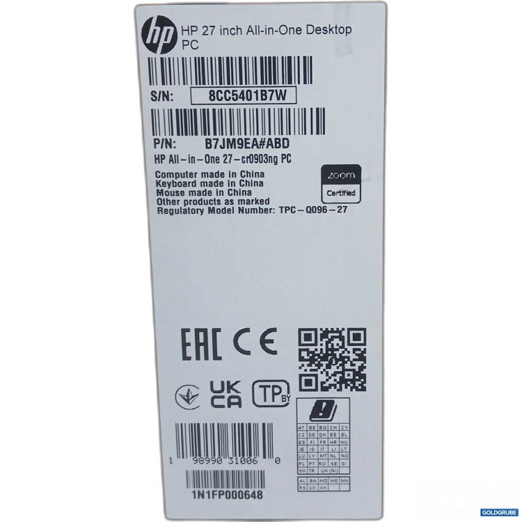 Artikel Nr. 978034: HP 27inch All-in-One Desktop PC 8CC5401B7W 