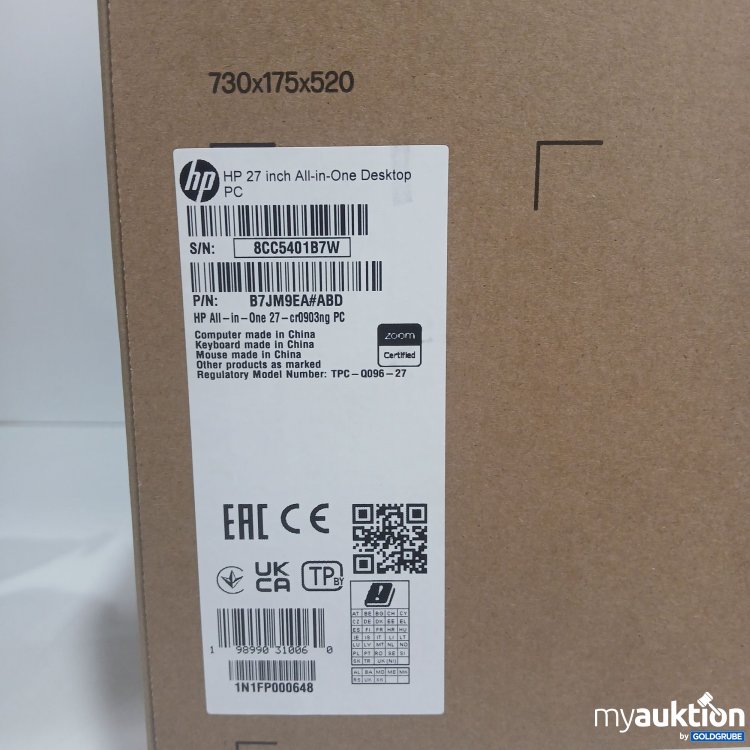 Artikel Nr. 978034: HP 27inch All-in-One Desktop PC 8CC5401B7W 