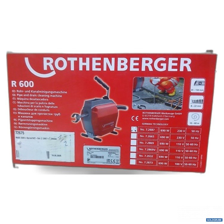 Artikel Nr. 448035: Rothenberger Rohr- und Kanalreinigungsmaschine R 600