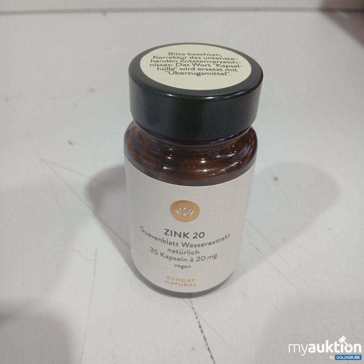 Artikel Nr. 465035: Sunday Natural Zink 20 Kapseln 35Stk