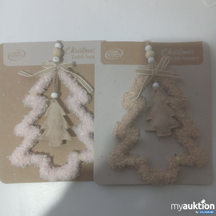 Artikel Nr. 912035 Artikel Nr. 912035: Christmas Teddy Anhänger 2Stk Baum Rosa & Braun