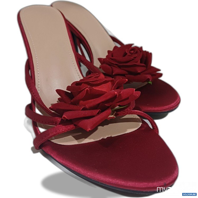 Artikel Nr. 932035: High-Heel-Sandalen, Rosendekoration, Rot