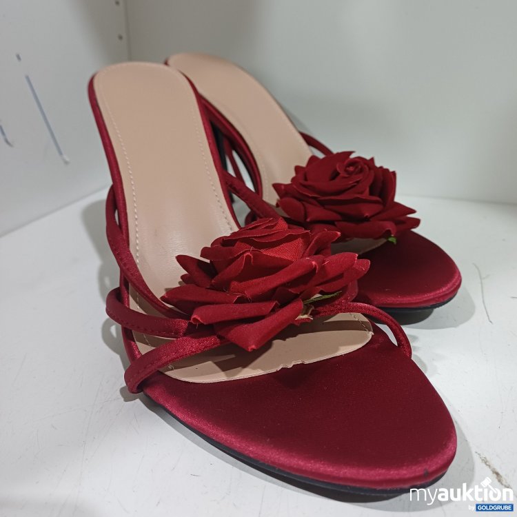 Artikel Nr. 932035: High-Heel-Sandalen, Rosendekoration, Rot