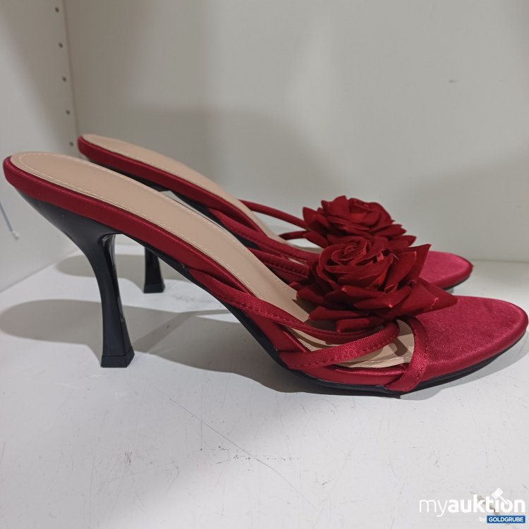 Artikel Nr. 932035: High-Heel-Sandalen, Rosendekoration, Rot