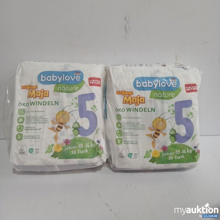 Artikel Nr. 994035 Artikel Nr. 994035: babylove Die Biene Maja Öko Windeln Größe 5 10-16kg je 30Stk