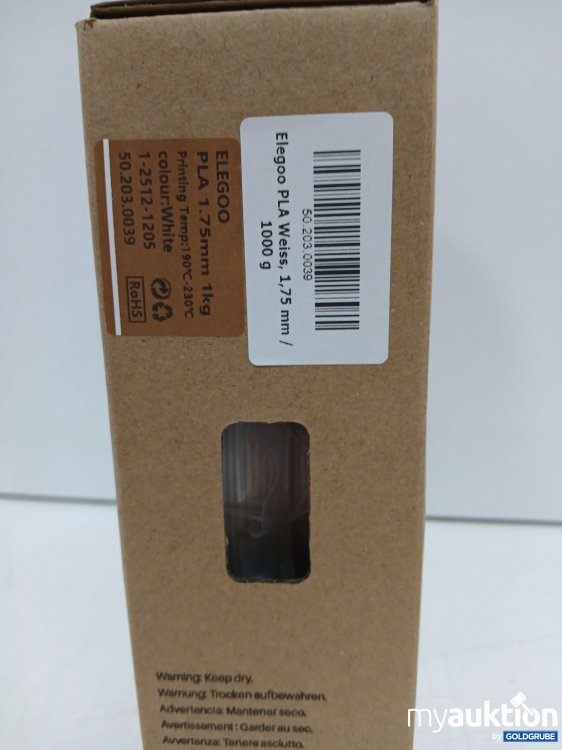 Artikel Nr. 998035 Artikel Nr. 998035: Elegoo 3D Filament 1.75mm weiß 1kg