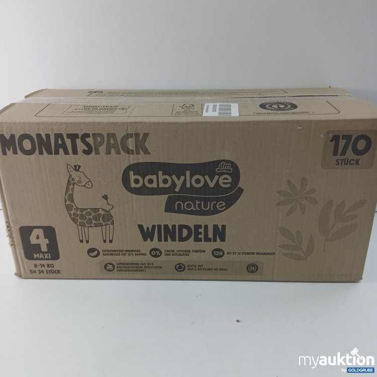 Artikel Nr. 809036 Artikel Nr. 809036: Babylove Nature Windeln 4 Maxi (8-14kg) 170 Stück