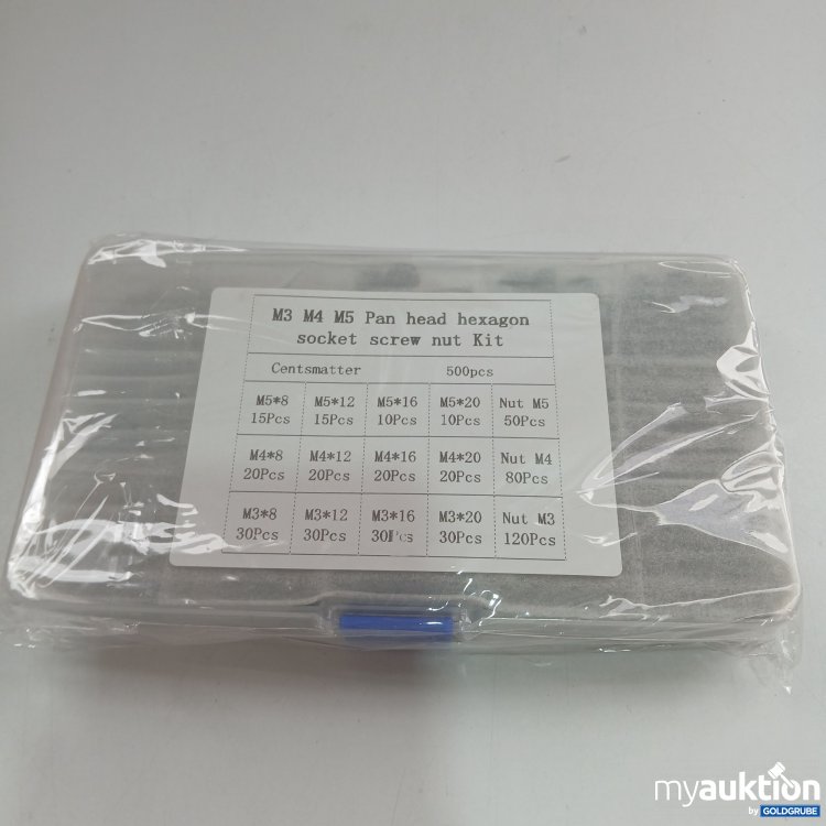Artikel Nr. 849036: Pan Head Hexagon Socket Screw Nut Kit 500Pcs.