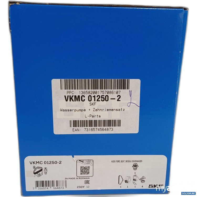 Artikel Nr. 961036: SKF Wasserpumpe + Zahnriemensatz VKMC 01250-2 