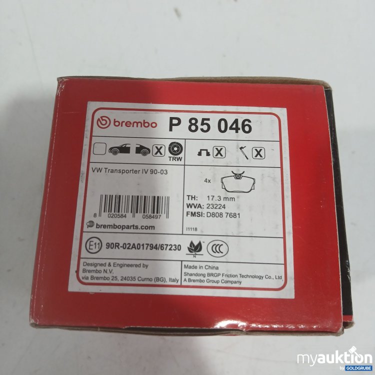 Artikel Nr. 985036 Artikel Nr. 985036: Brembo Prime Brake Pads VW Transporter IV 90-03 P85046