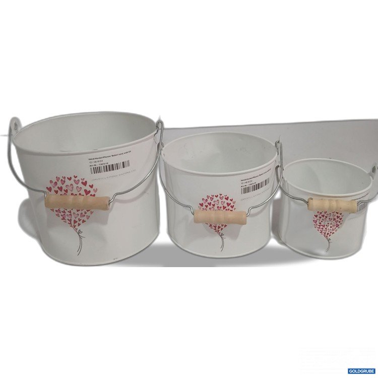 Artikel Nr. 956037: Metall-Henkel-Pflanzer "Ballon" rund weiß 3tlg. 