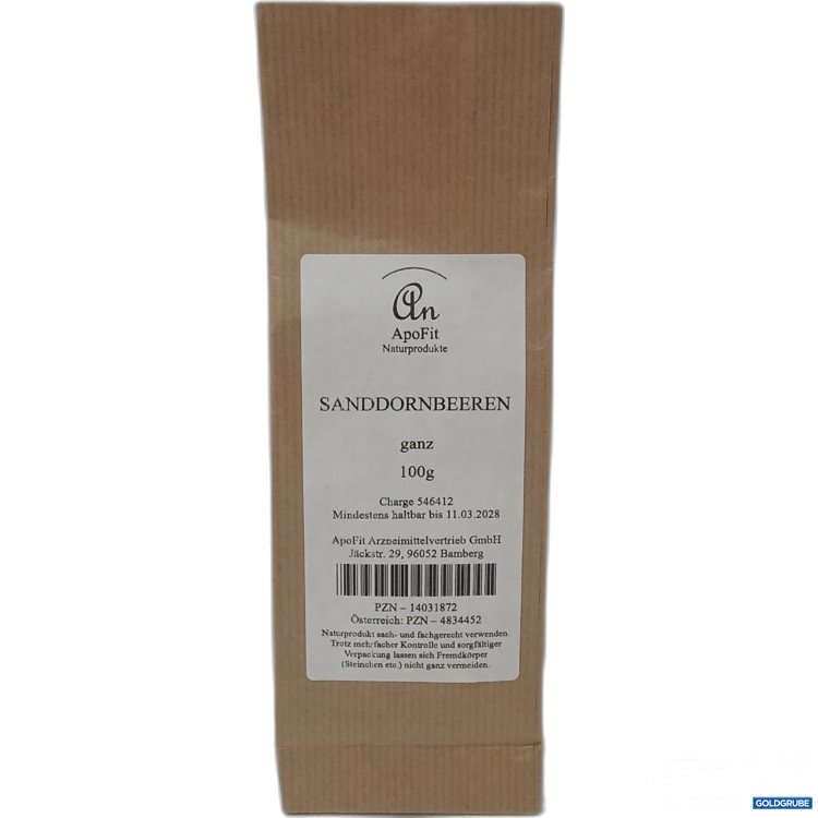 Artikel Nr. 957038: ApoFit Sanddornbeeren je 100g