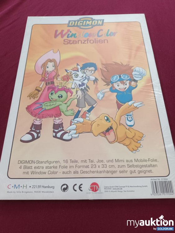 Artikel Nr. 999038 Artikel Nr. 999038: Originalverpackt, Digimon Window Color Stanzfolien