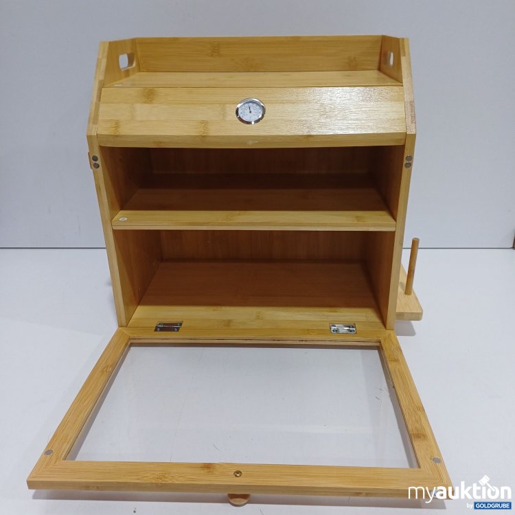 Artikel Nr. 897039: zweistöckiger Brotkasten aus Bambus, ca.40x40x25cm