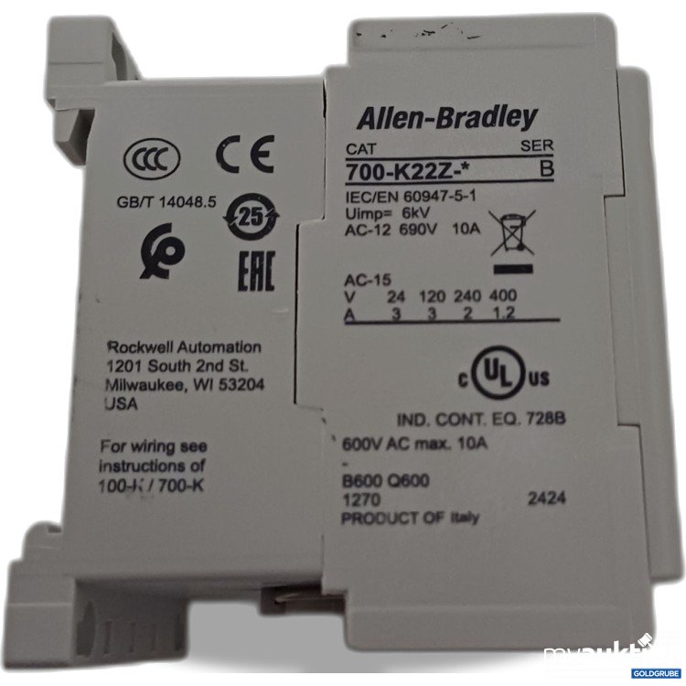 Artikel Nr. 917039 Artikel Nr. 917039: Allen-Bradley 700-K22Z-* Kontrollrelais