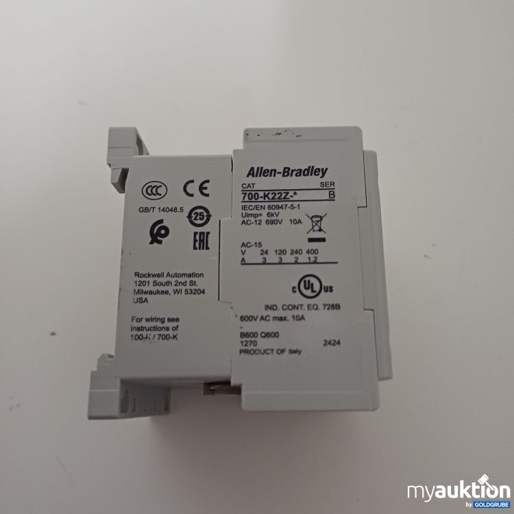 Artikel Nr. 917039 Artikel Nr. 917039: Allen-Bradley 700-K22Z-* Kontrollrelais