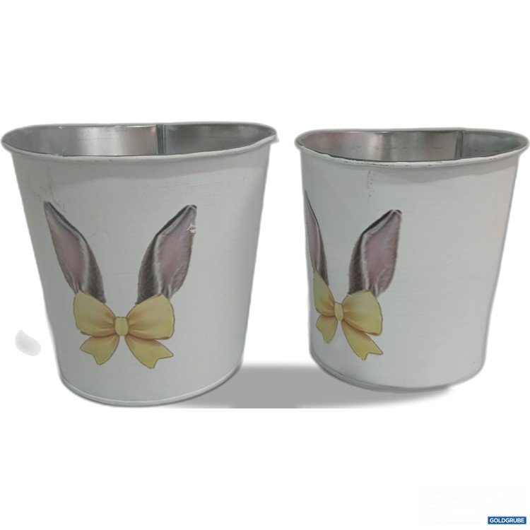 Artikel Nr. 956039: Metall Töpfe Hase ca. 13cm 