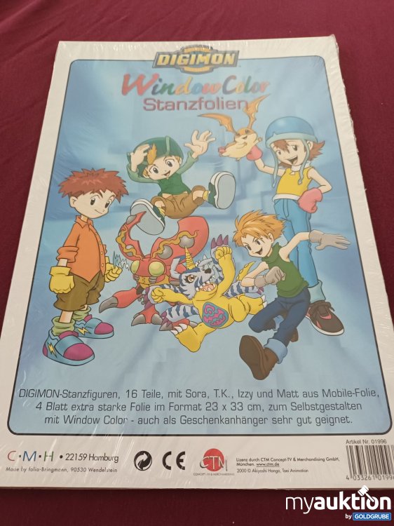 Artikel Nr. 999039 Artikel Nr. 999039: Originalverpackt, Digimon Window Color Stanzfolien