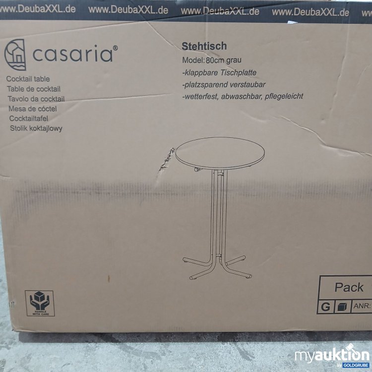 Artikel Nr. 444040: DebuaXXL Casaria Stehtisch  80cm grau 109656