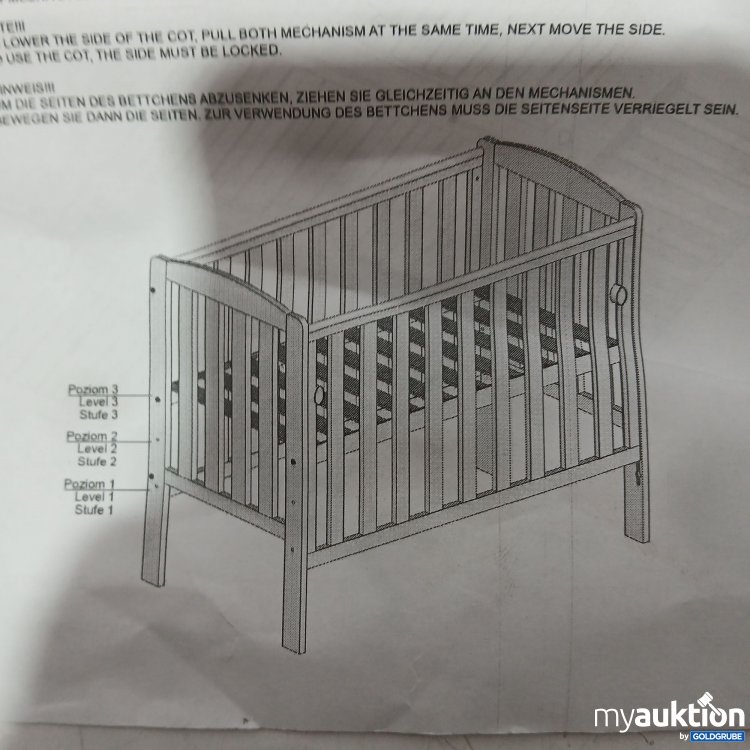Artikel Nr. 446040 Artikel Nr. 446040: Kinderbett Tobi in Weiß, ca 100×50cm