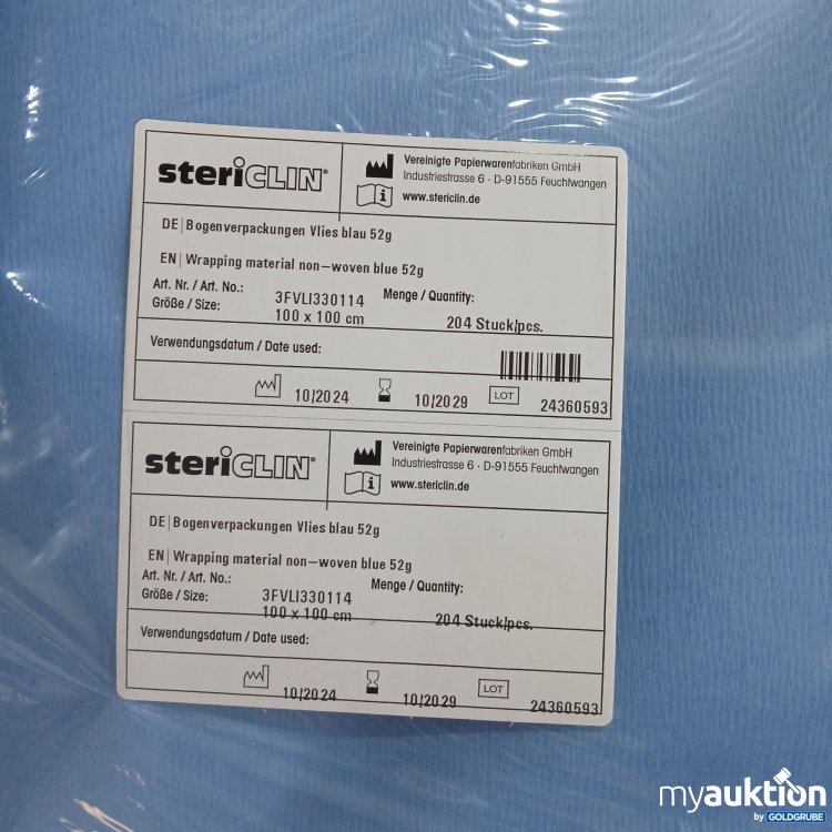 Artikel Nr. 813040 Artikel Nr. 813040: Stericlin Bogenverpackung Vlies blau 52g 100x100cm