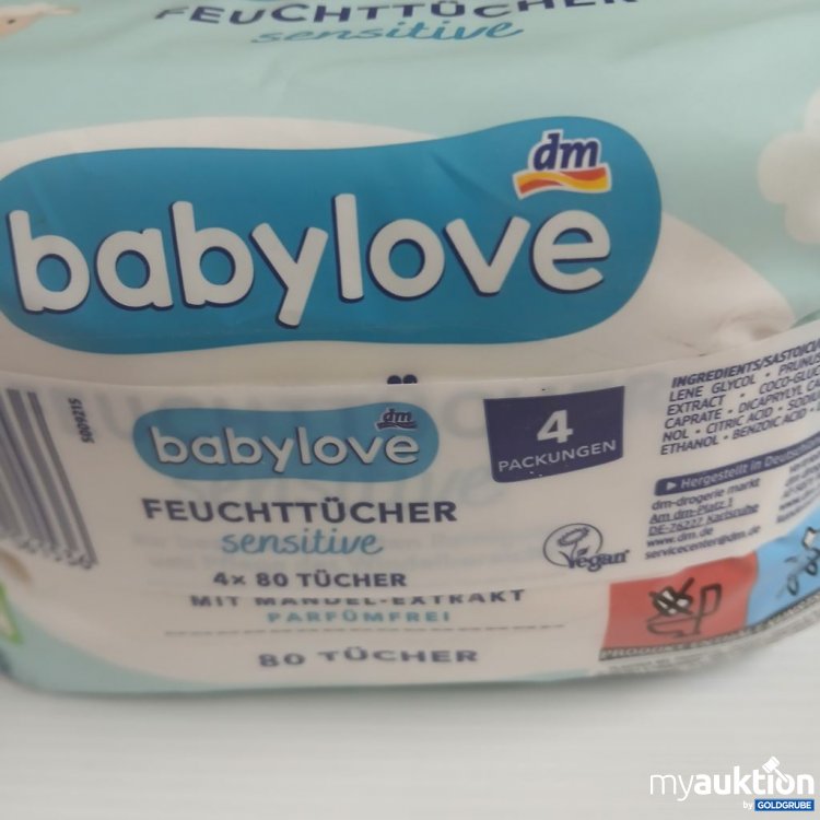 Artikel Nr. 922040: babylove Feuchttücher sensitive 4x80 Tücher