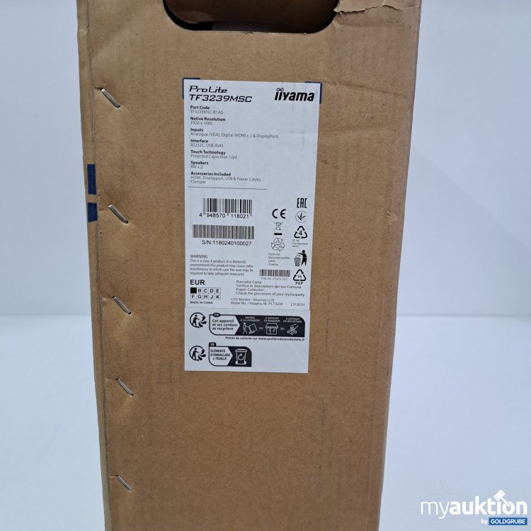 Artikel Nr. 428041 Artikel Nr. 428041: iiyama Pro Lite TF3239MSC, 32'', Verpackung beschädigt