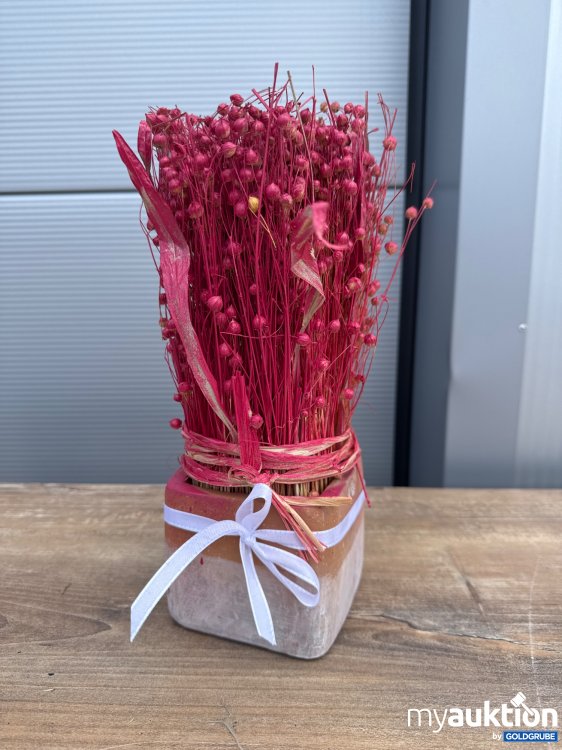 Artikel Nr. 935041: Deko Trockenblumen (pink) in Tontopf