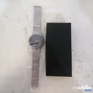 Auktion Elegante Silber Mesh-Armbanduhr