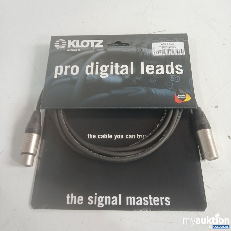 Artikel Nr. 469042 Artikel Nr. 469042: Klotz AES & DMX XLR 3p. F/M Kabel 3 m
